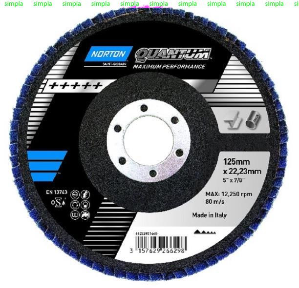 Круг лепестковый NORTON QUANTUM 125 x 22