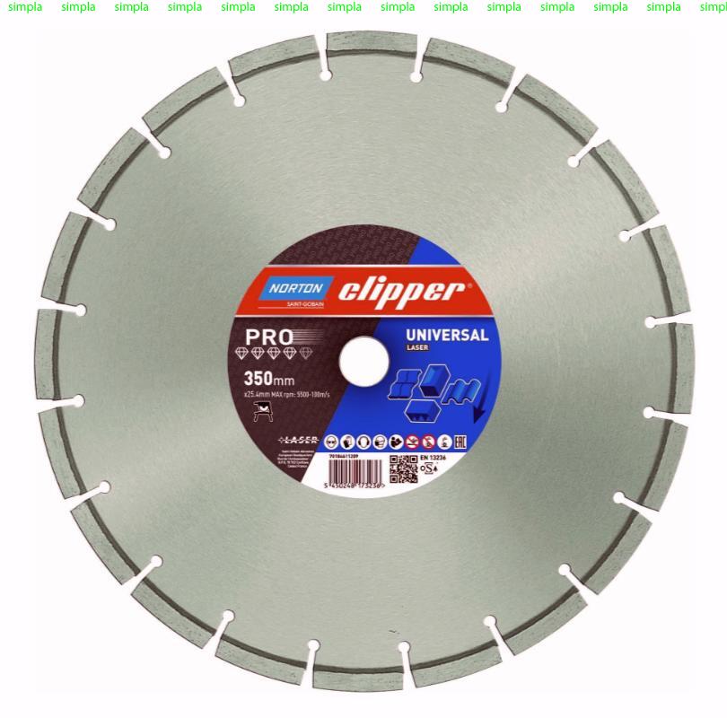 Диск алмазный NORTON CLIPPER PRO UNIVERSAL LASER 900х60/55