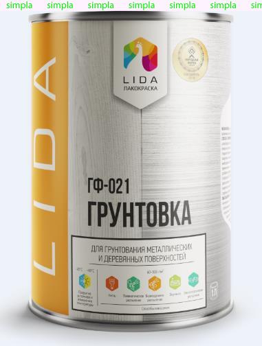 Грунтовка ГФ 021 LIDA светло-серая