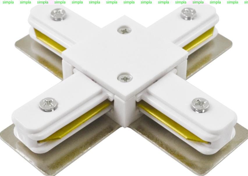Коннектор белый крестовидный WH +