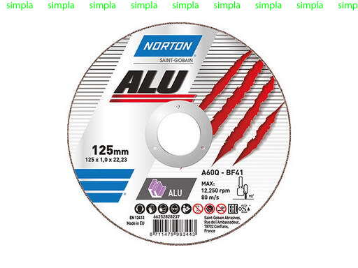 Круг обдирочный NORTON ALU, 125 x 22.23