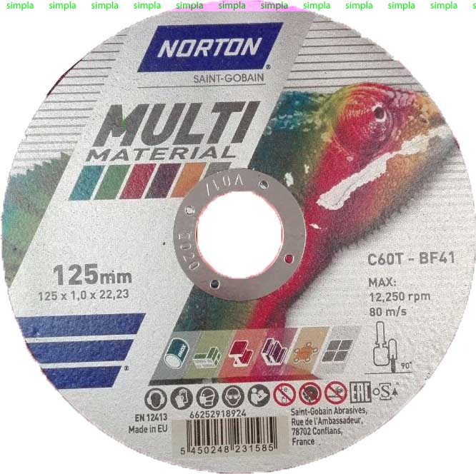 Круг отрезной NORTON MULTI PURPOSE, 230 x 22.23