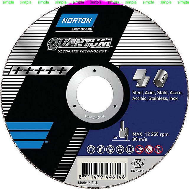 Круг отрезной NORTON QUANTUM T41, 125*22.2