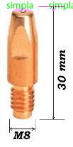 Наконечник Cu-E 10XM8X30 1.6 мм
