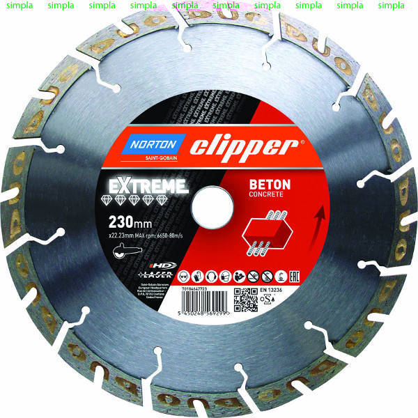 Диск алмазный NORTON CLIPPER EXTREME BETON 350х25,4