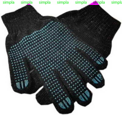 Перчатки с ПВХ Точка, черные