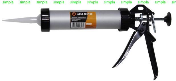 Пистолет для герметика Вихрь алюминиевый закрытый
