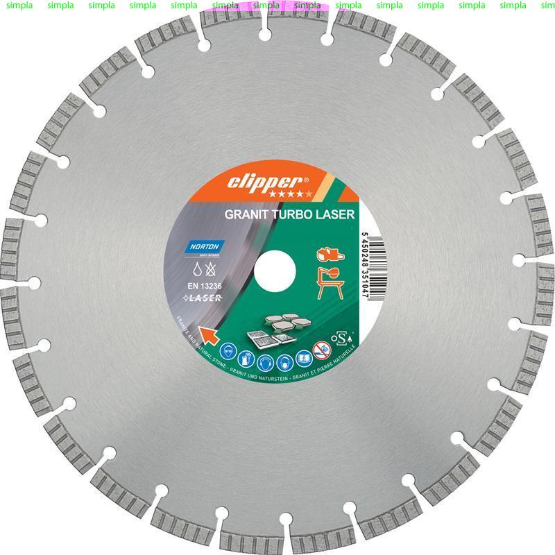 Диск алмазный Norton PRO GRANITE TURBO, 125*22,23